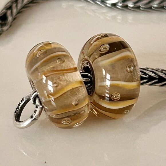 TROLLBEADS Dewdrops Golden Bubbles & Swirls LAA 925S NEW! $ per Bead - Picture 8 of 9